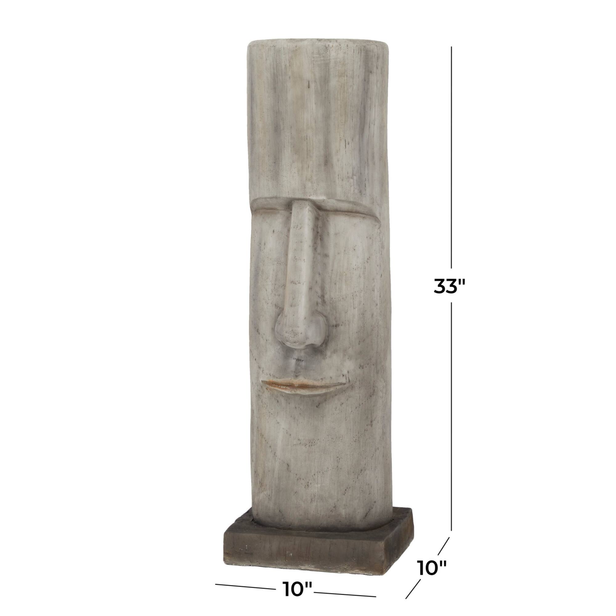 Brown MGO Contemporary Garden Sculpture, 10" x 10" x 10"